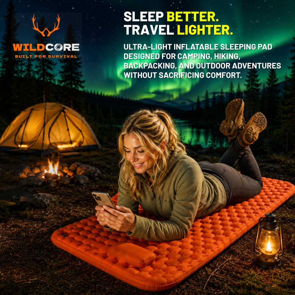 Wildcore TrekRest™ Portable Inflatable Camping Mattress