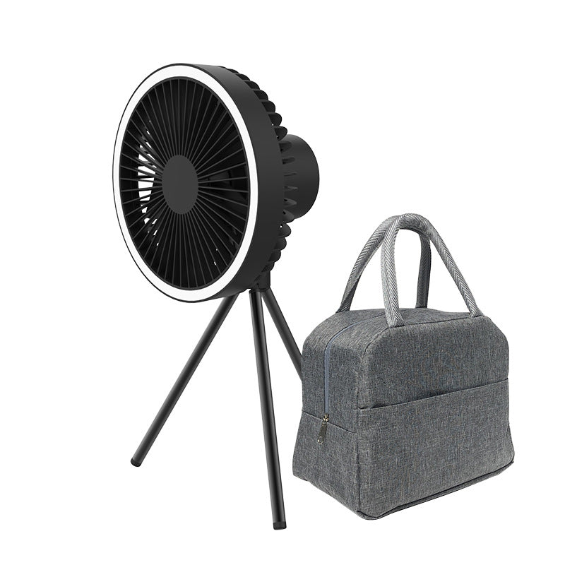 Wildcore BreezeGlow™ Portable USB Tripod Camping Fan with LED Light