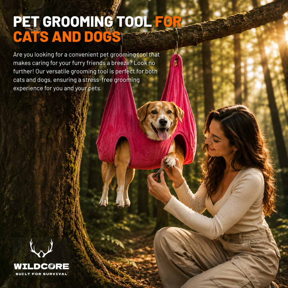 Wildcore GroomEase™ Pet Grooming Hammock for Dogs & Cats