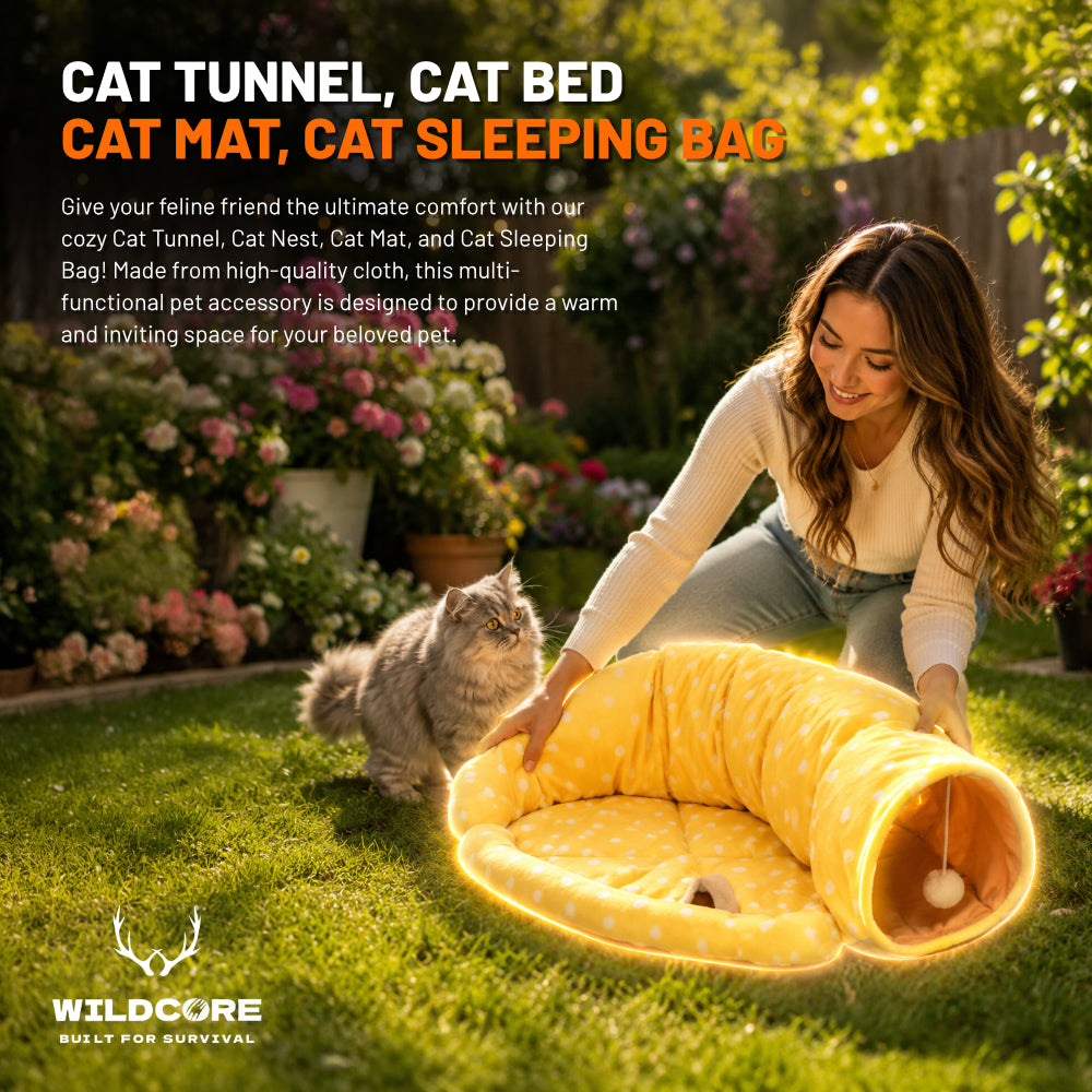 Wildcore CozyTunnel™ 4-in-1 Cat Bed & Play Tunnel