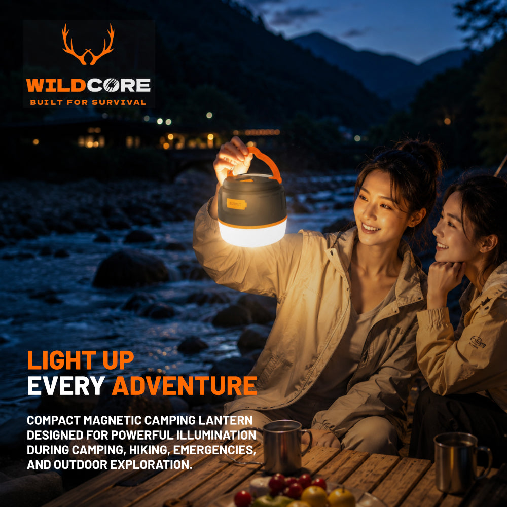 Wildcore GlowTrail™ Magnetic Waterproof Camping Lantern