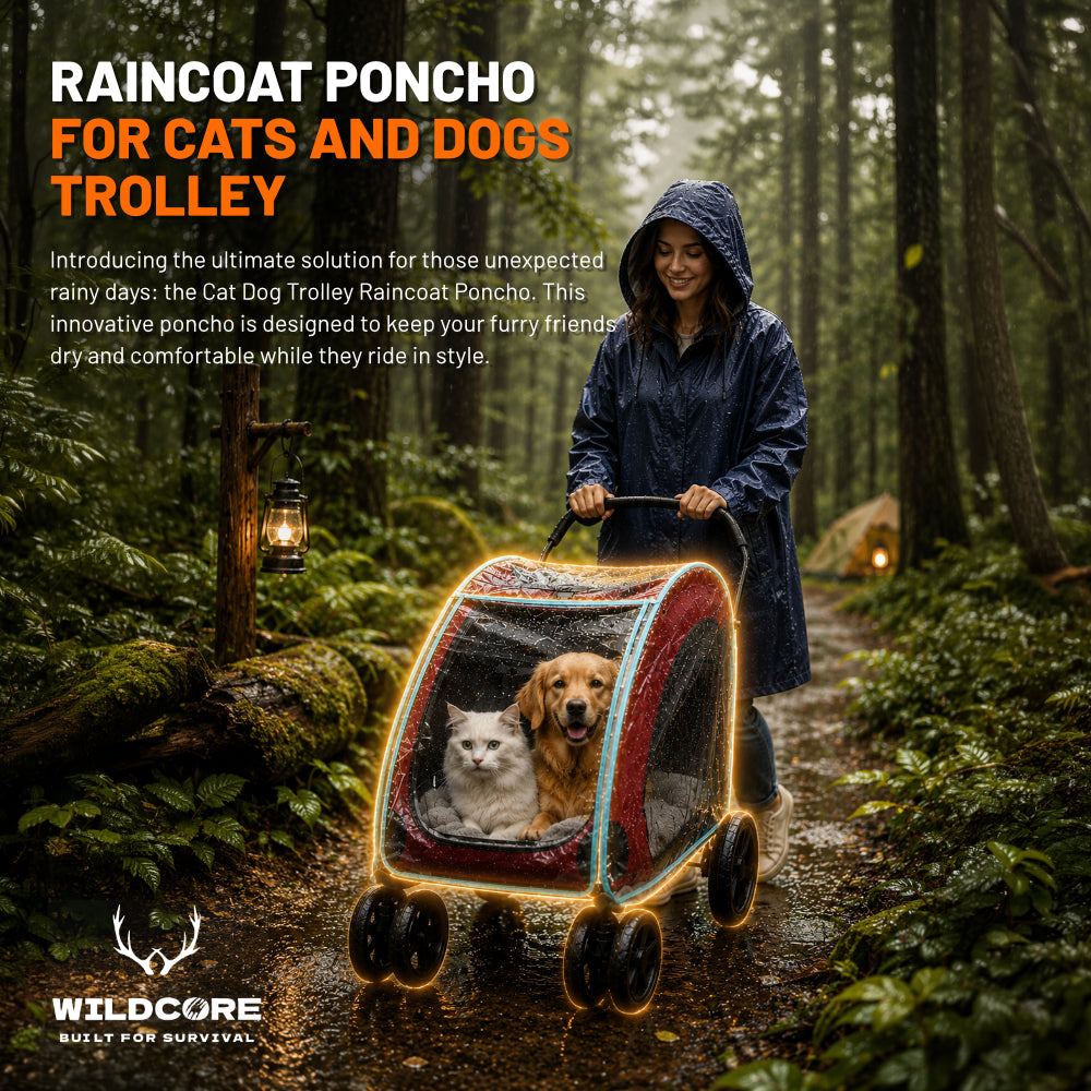 Wildcore StormShield™ Waterproof Pet Rain Poncho for Dogs & Cats