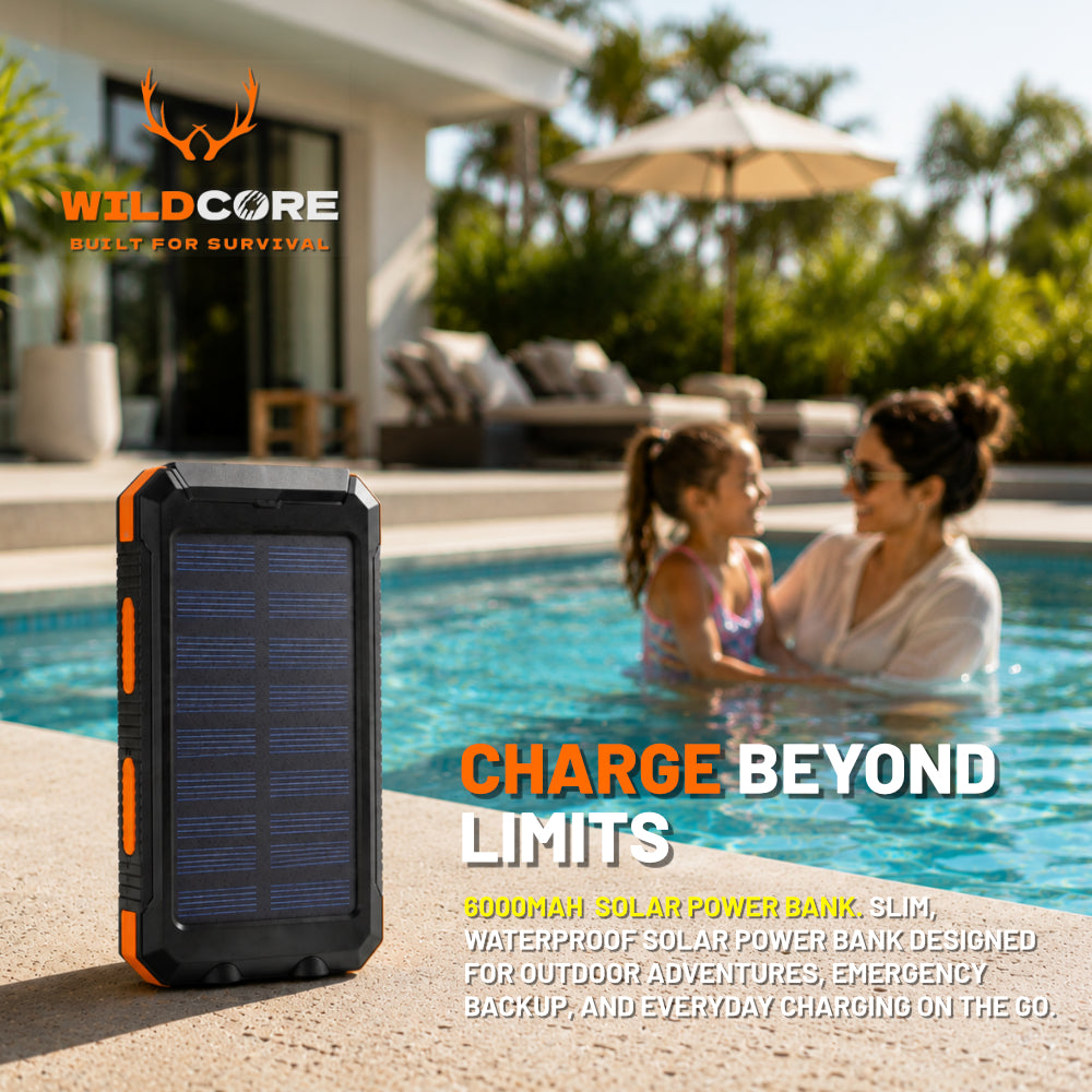 Wildcore SunVault™ Solar Power Bank 6000mAh