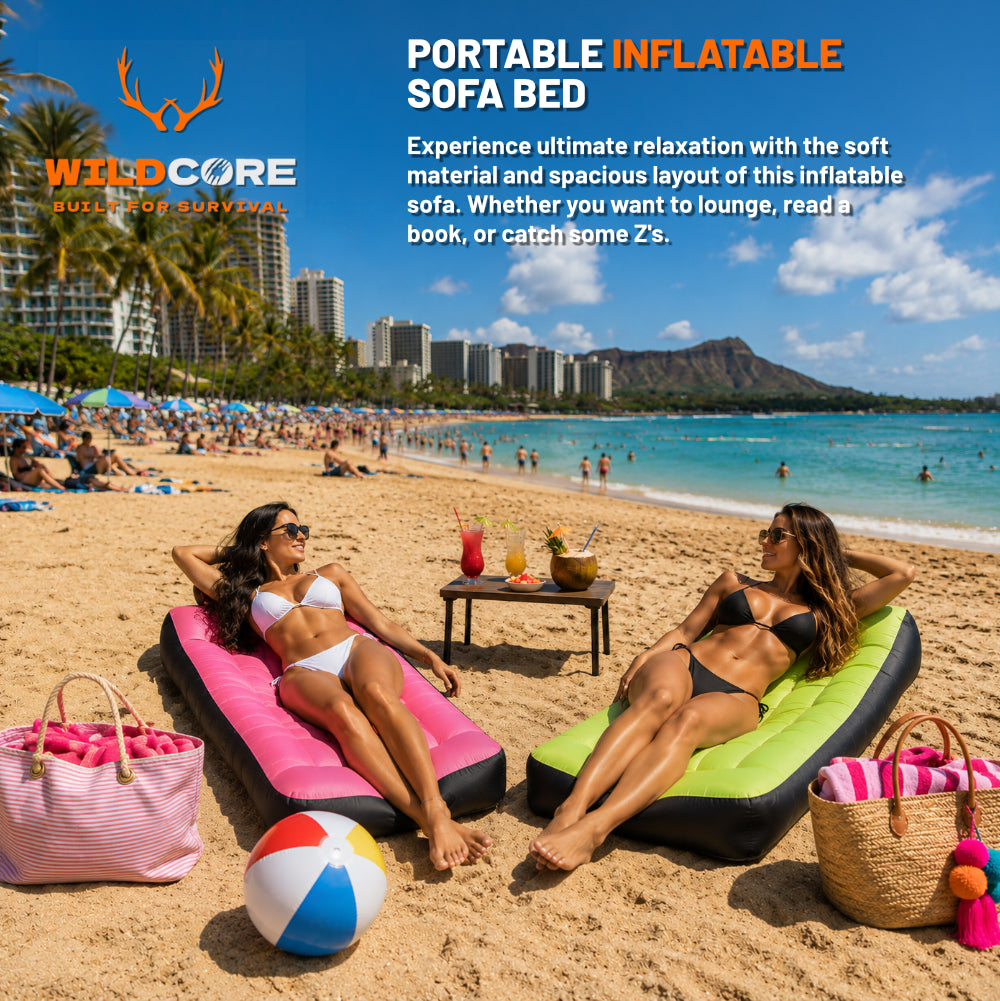 Wildcore AirLounge™ Portable Inflatable Sofa Bed for Camping & Beach