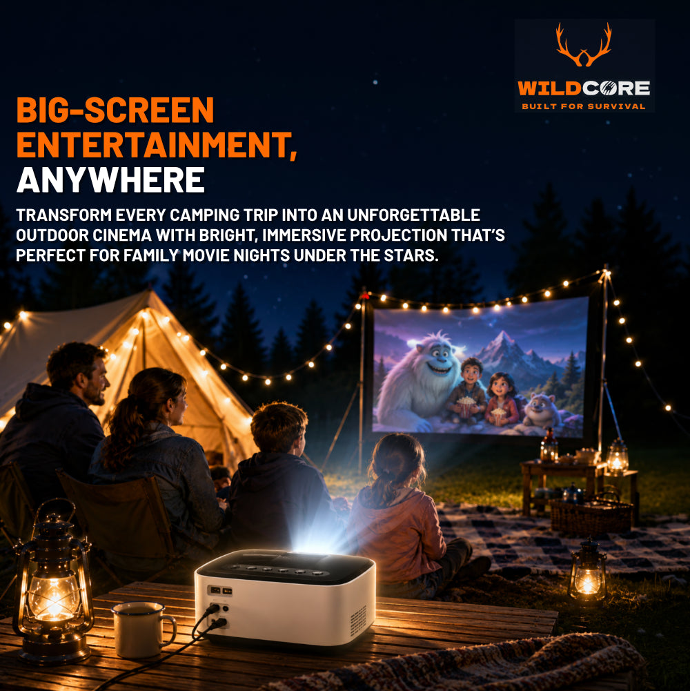 Wildcore CinemaGo™ Wireless Mini Outdoor Projector for Apple & Android