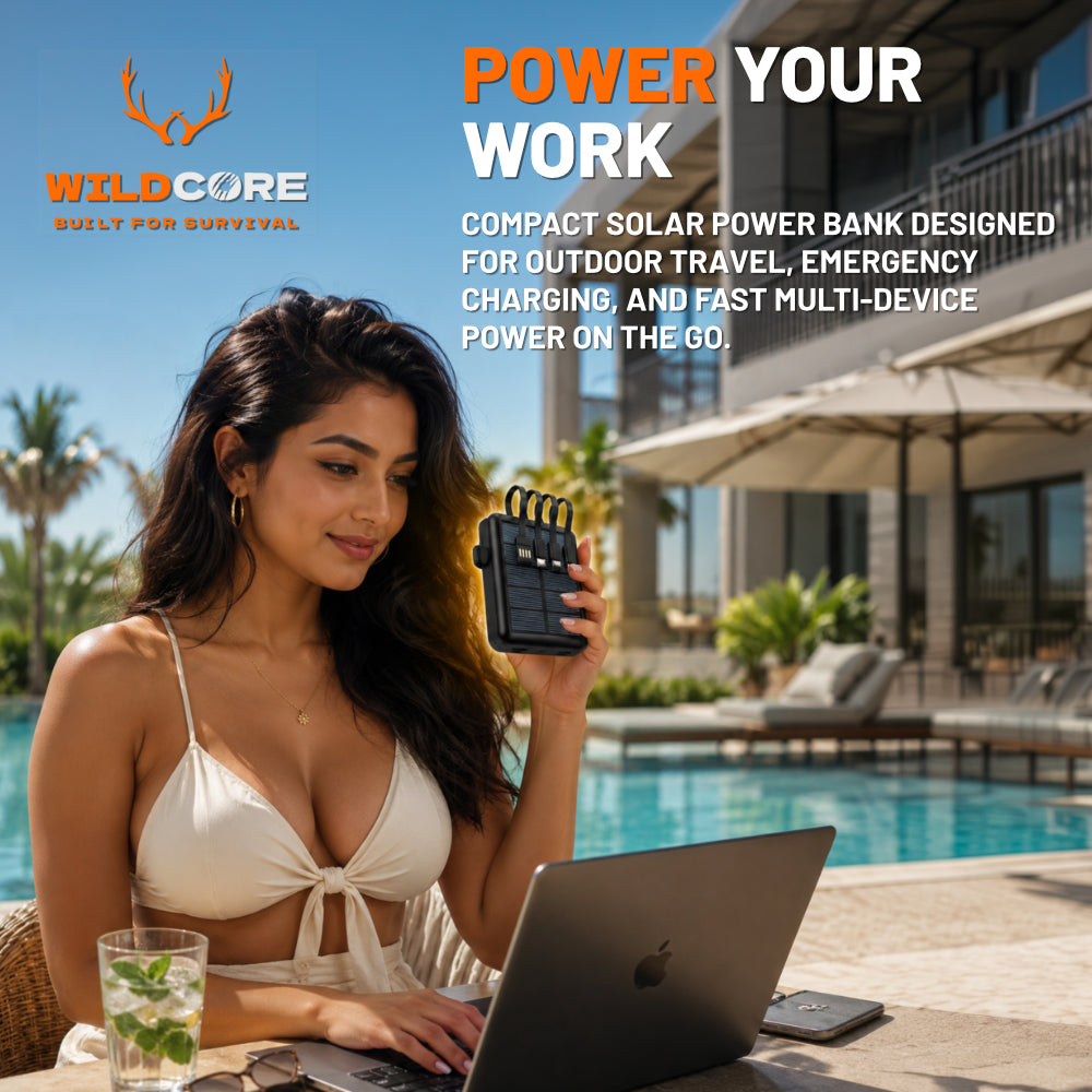 Wildcore SunCharge™ 20000mAh Mini Solar Power Bank