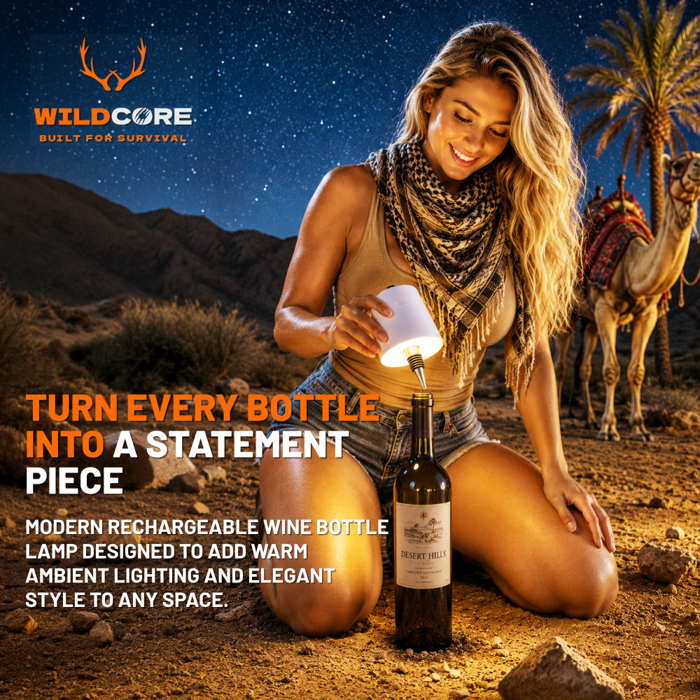 Wildcore BottleGlow™ Rechargeable Wine Bottle Lamp