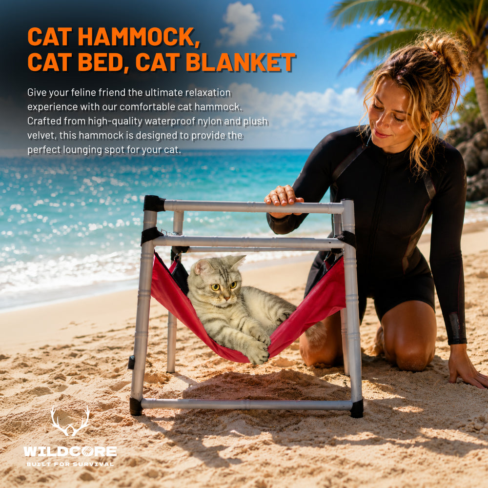 Wildcore CloudNest™ 3-in-1 Cat Hammock ,Cozy Bed & Blanket