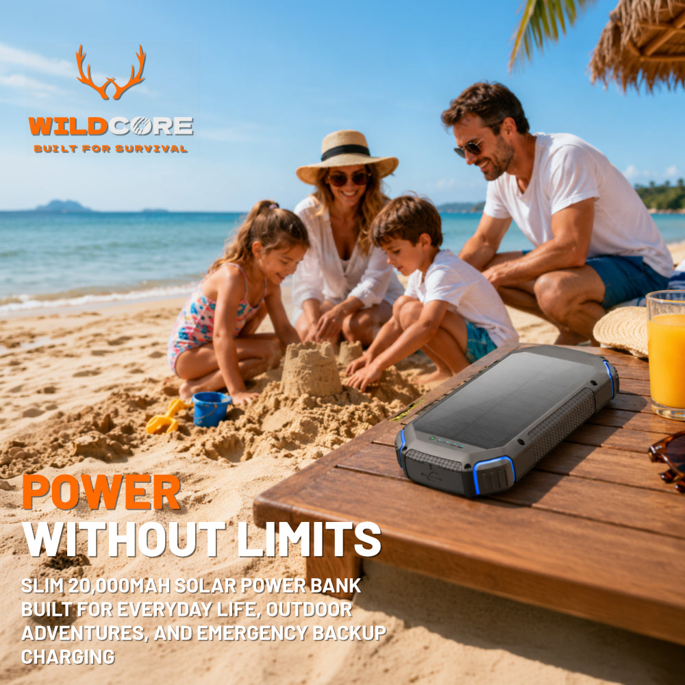 Wildcore TitanSolar™ 20000 Power Bank