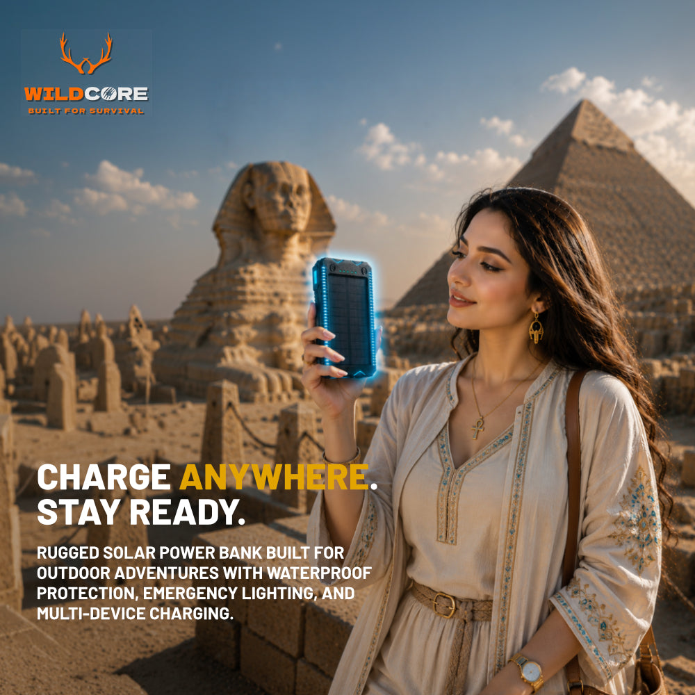 Wildcore IgniteCharge™ Solar Power Bank with Electric Lighter