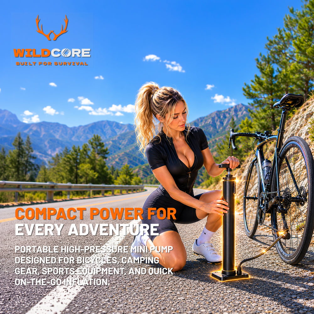 Wildcore TrailPump™ Mini Portable Pump Compact Power for Every Adventure.