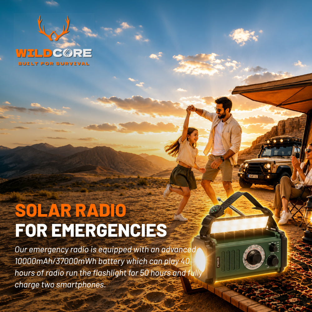 Wildcore StormGuard™ 10000mAh Emergency Survival Weather Radio