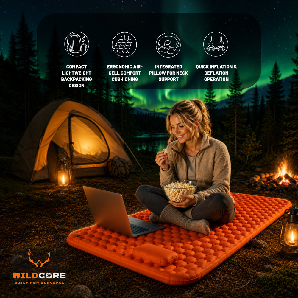 Wildcore TrekRest™ Portable Inflatable Camping Mattress