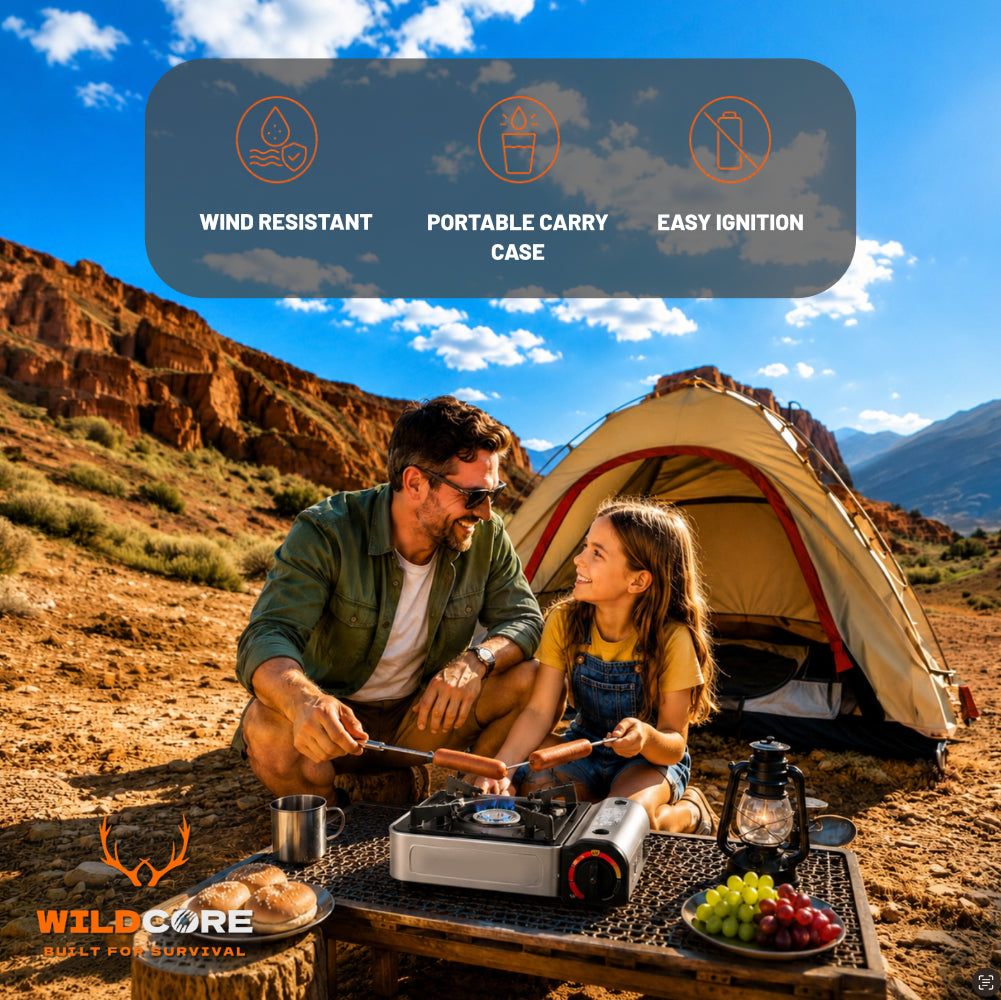 Wildcore CampFlame™ Portable Mini Gas Stove