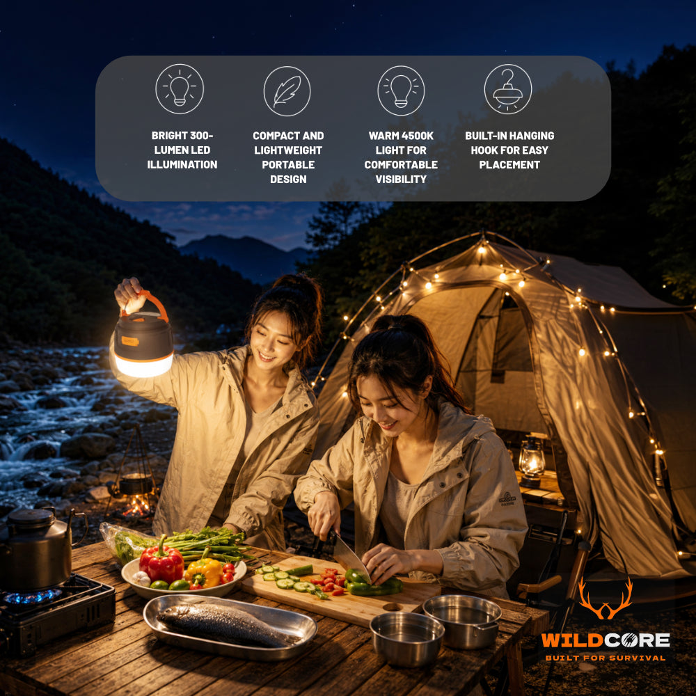 Wildcore GlowTrail™ Magnetic Waterproof Camping Lantern