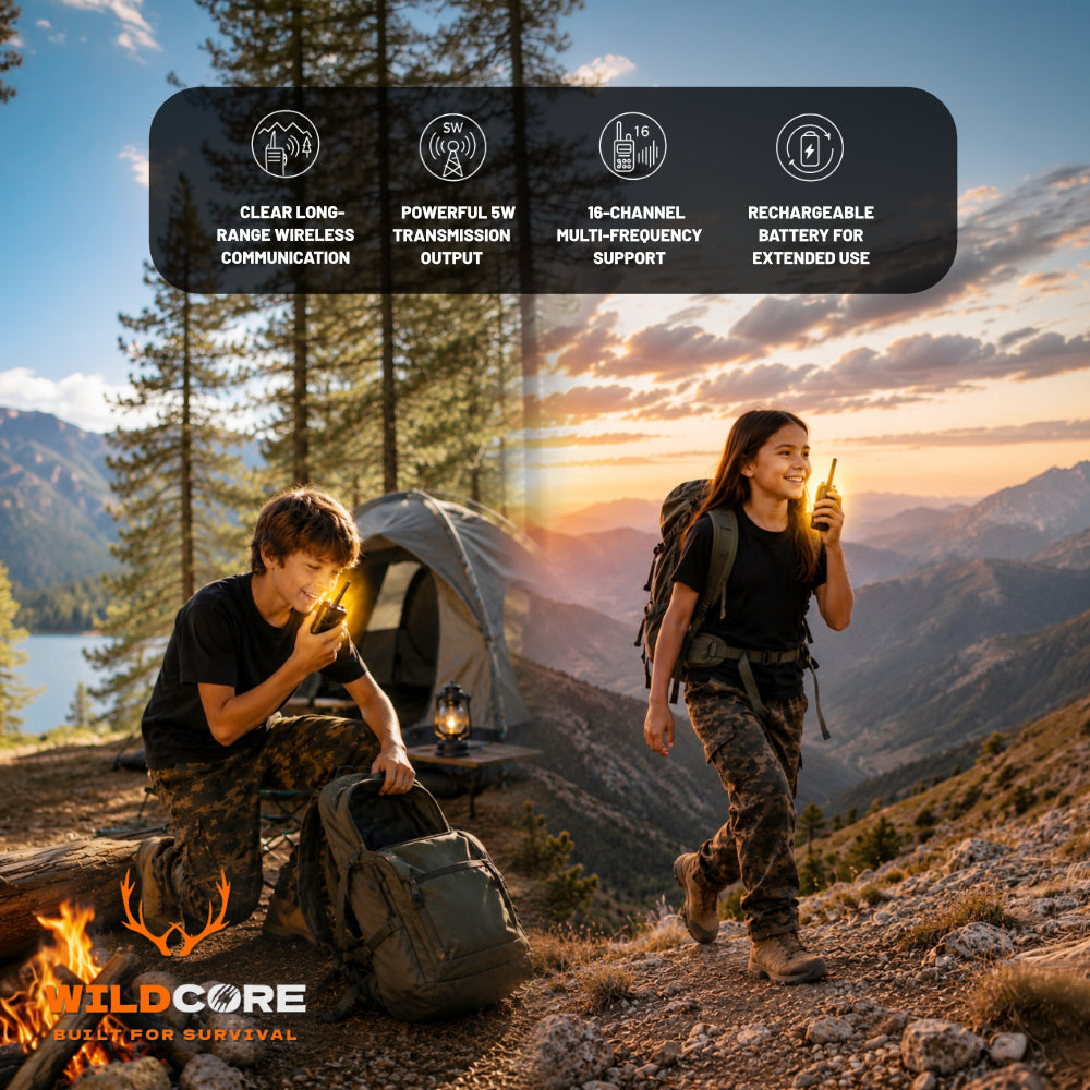 Wildcore TrailTalk™ Kids Mini Walkie Talkie Set
