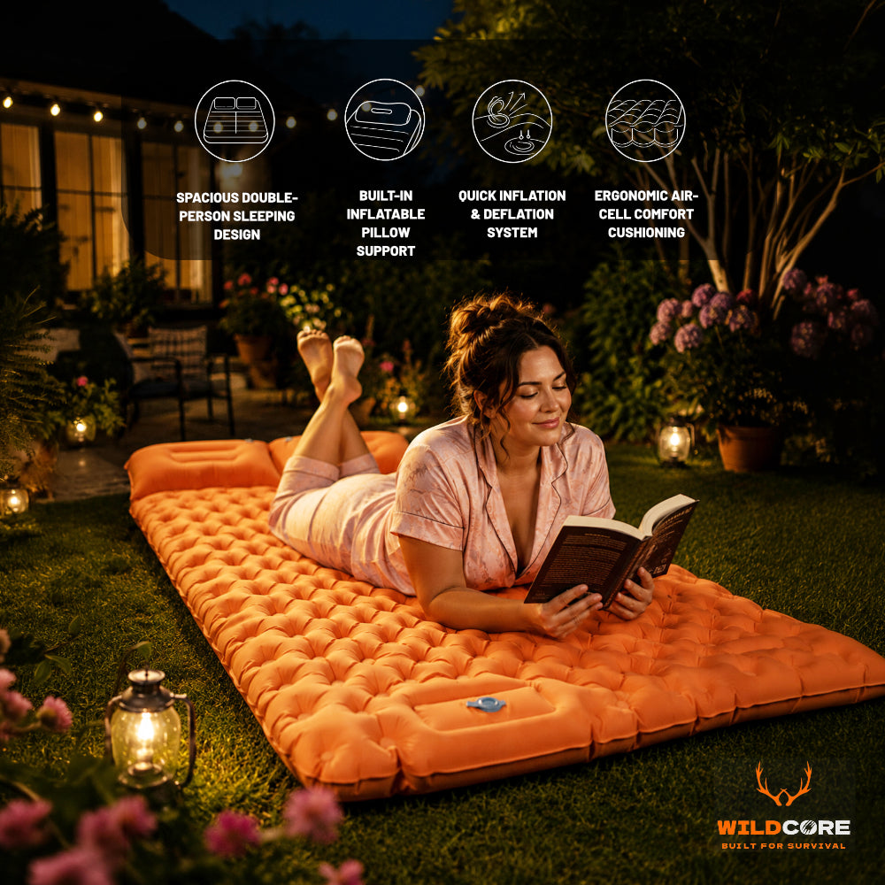 Wildcore CloudRest™ Inflatable Double Camping Mattress