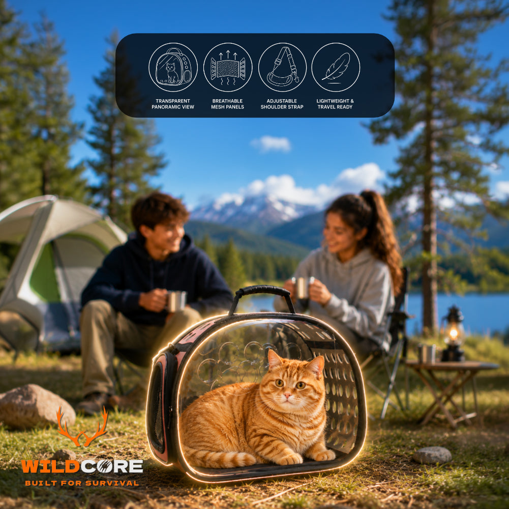 Wildcore VistaPaw™ Transparent Pet Backpack for Cats & Small Dogs