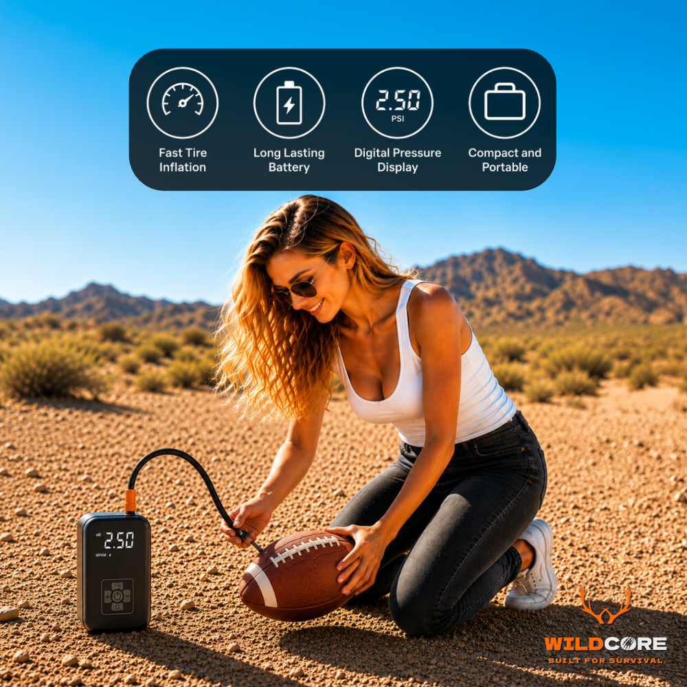 Wildcore AirForce™ Portable Digital Car Tire Inflator