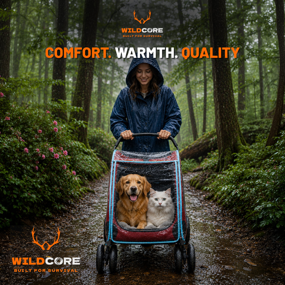 Wildcore StormShield™ Waterproof Pet Rain Poncho for Dogs & Cats