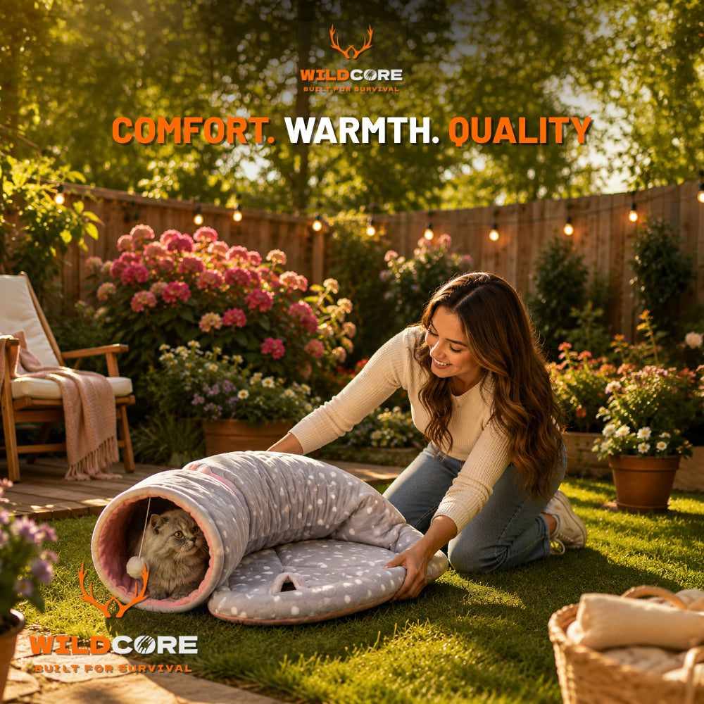 Wildcore CozyTunnel™ 4-in-1 Cat Bed & Play Tunnel
