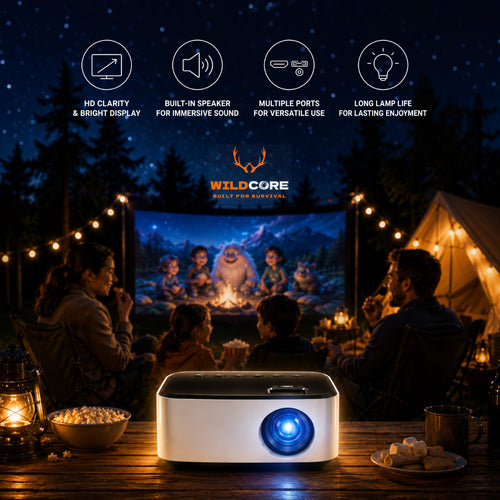 Wildcore CinemaGo™ Wireless Mini Outdoor Projector for Apple & Android