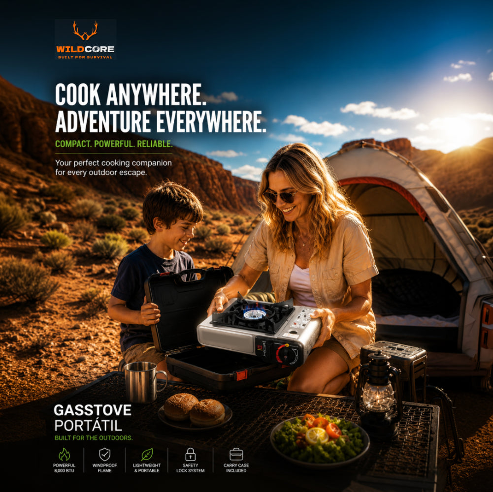 Wildcore CampFlame™ Portable Mini Gas Stove