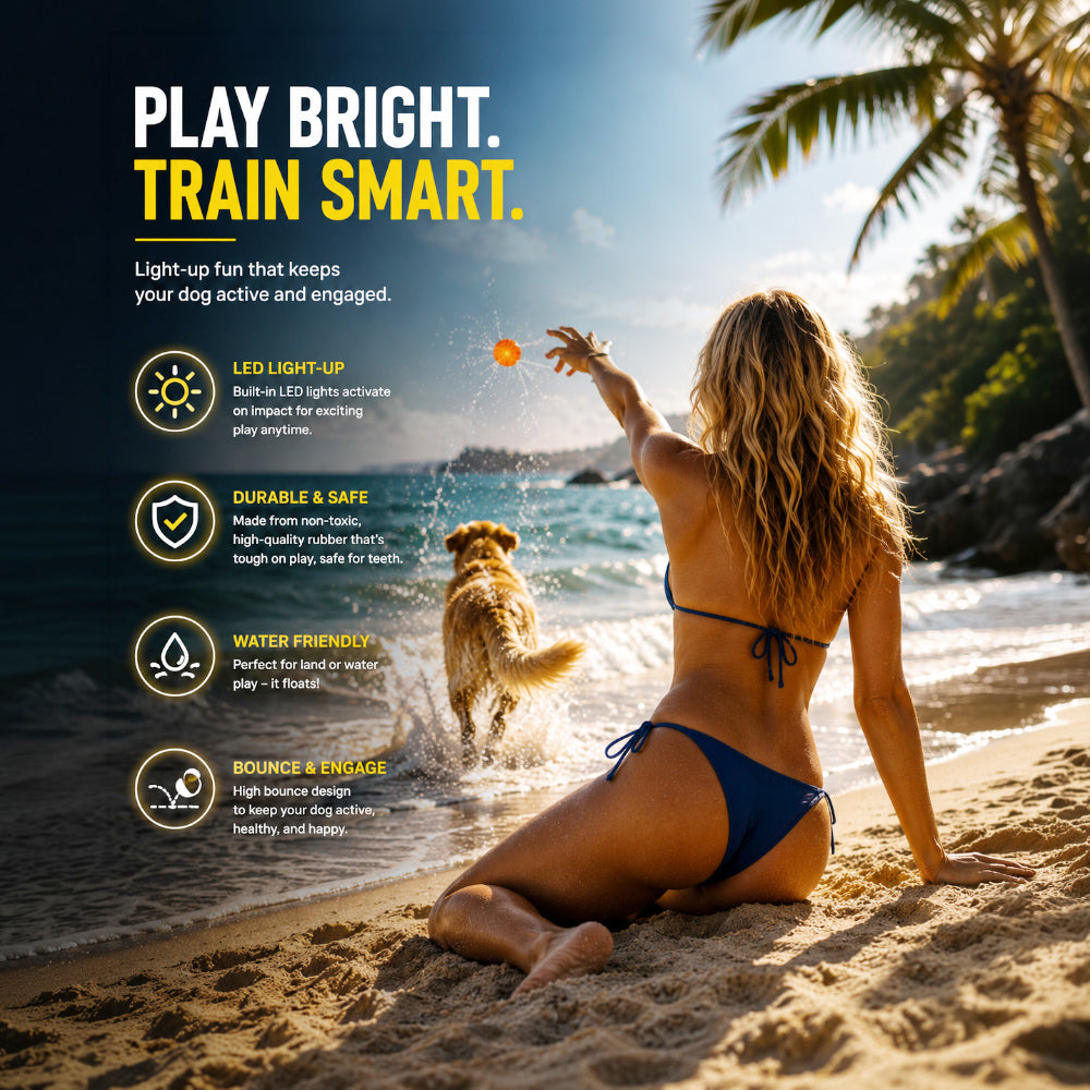 Wildcore GlowFetch™ LED Training & Chew Ball