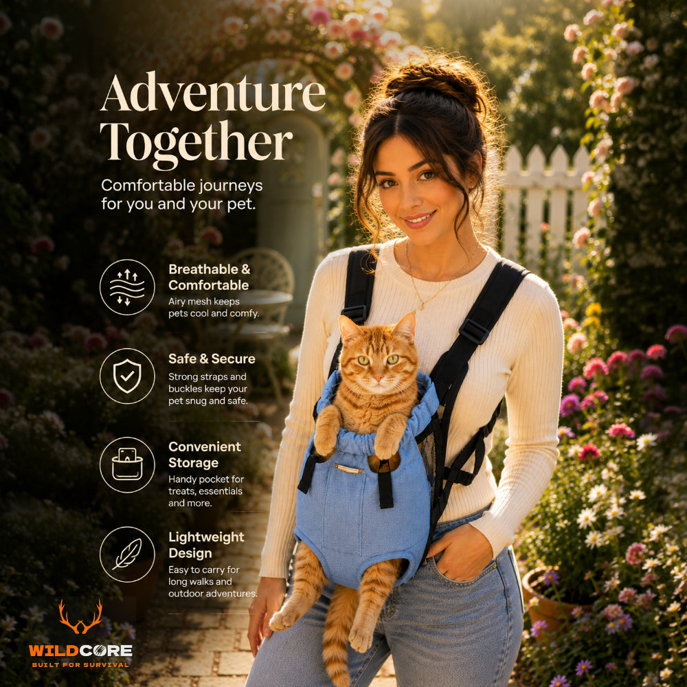 Wildcore TrailRider™ Cowboy Pet Backpack Carrier for Dogs & Cats