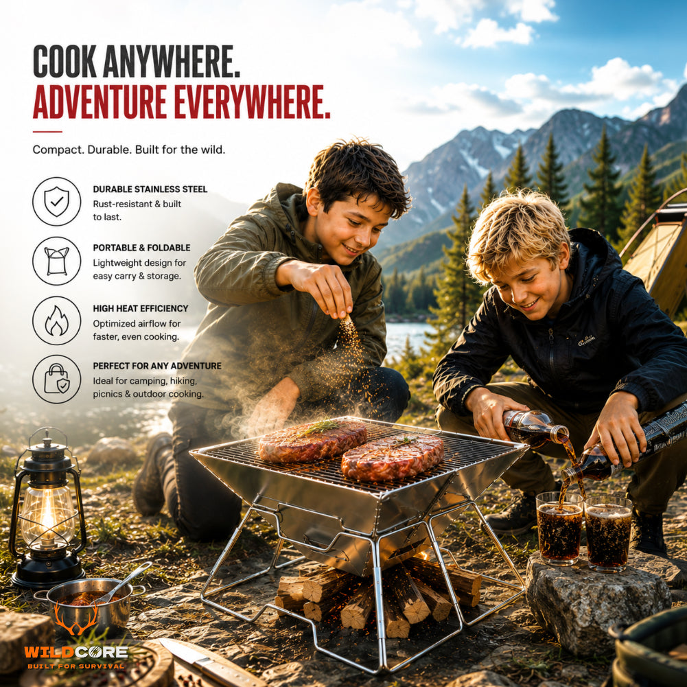 Wildcore FireForge™ Portable Charcoal Camping Grill