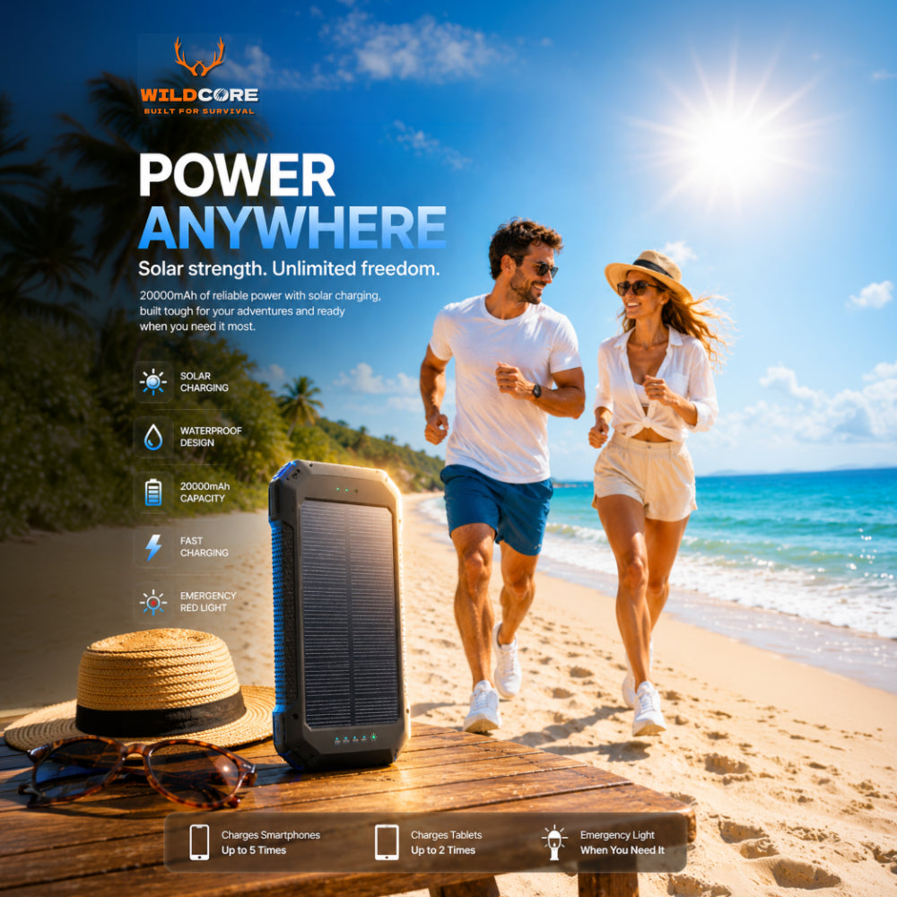 Wildcore TitanSolar™ 20000 Power Bank