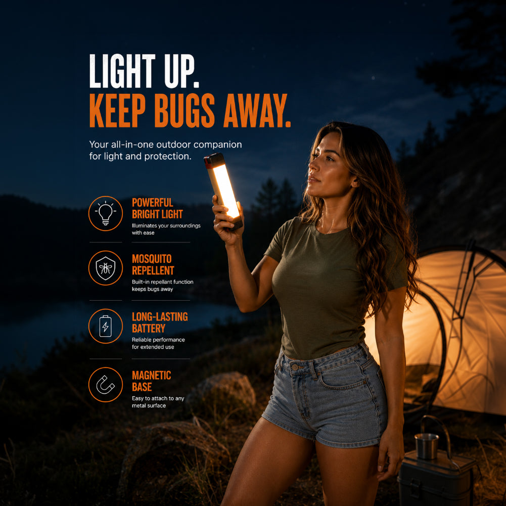 Wildcore GlowGuard™ 2-in-1 Camping Light & Mosquito Repeller