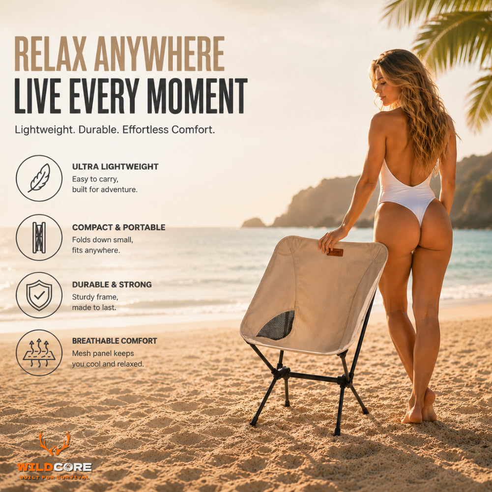 Wildcore CampLounge™ Lightweight Camping & Beach Chair