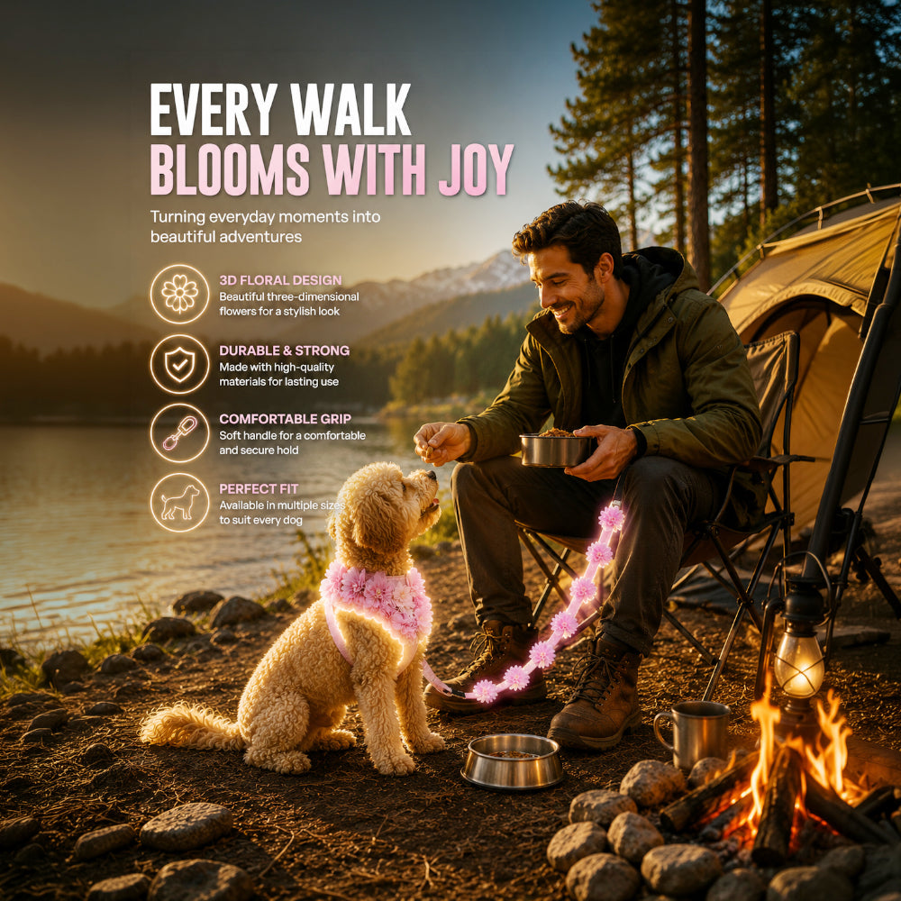 Wildcore BloomWalk™ 3D Floral Dog Leash