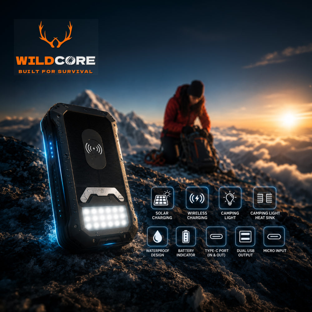 Wildcore SummitCharge™ 26800mAh Solar Power Bank