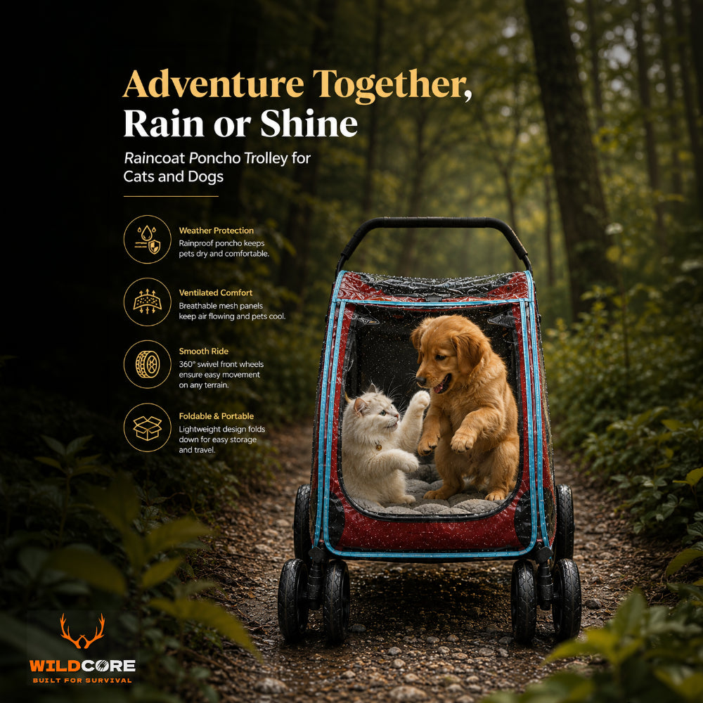 Wildcore StormShield™ Waterproof Pet Rain Poncho for Dogs & Cats