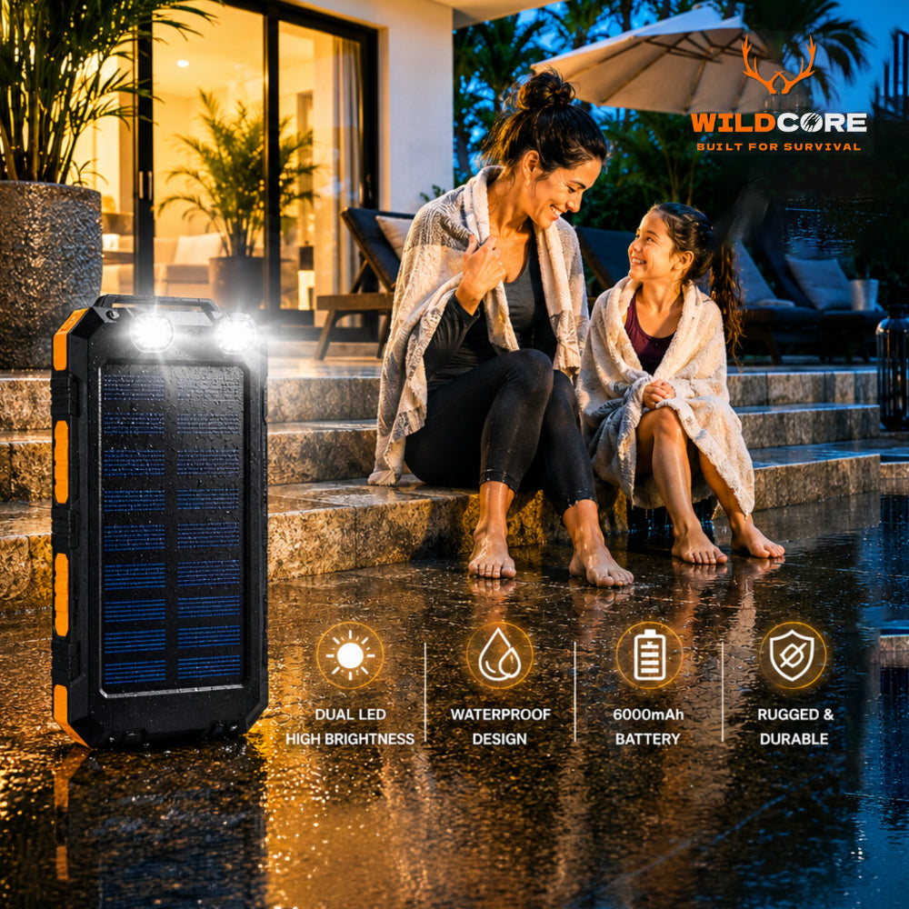 Wildcore SunVault™ Solar Power Bank 6000mAh