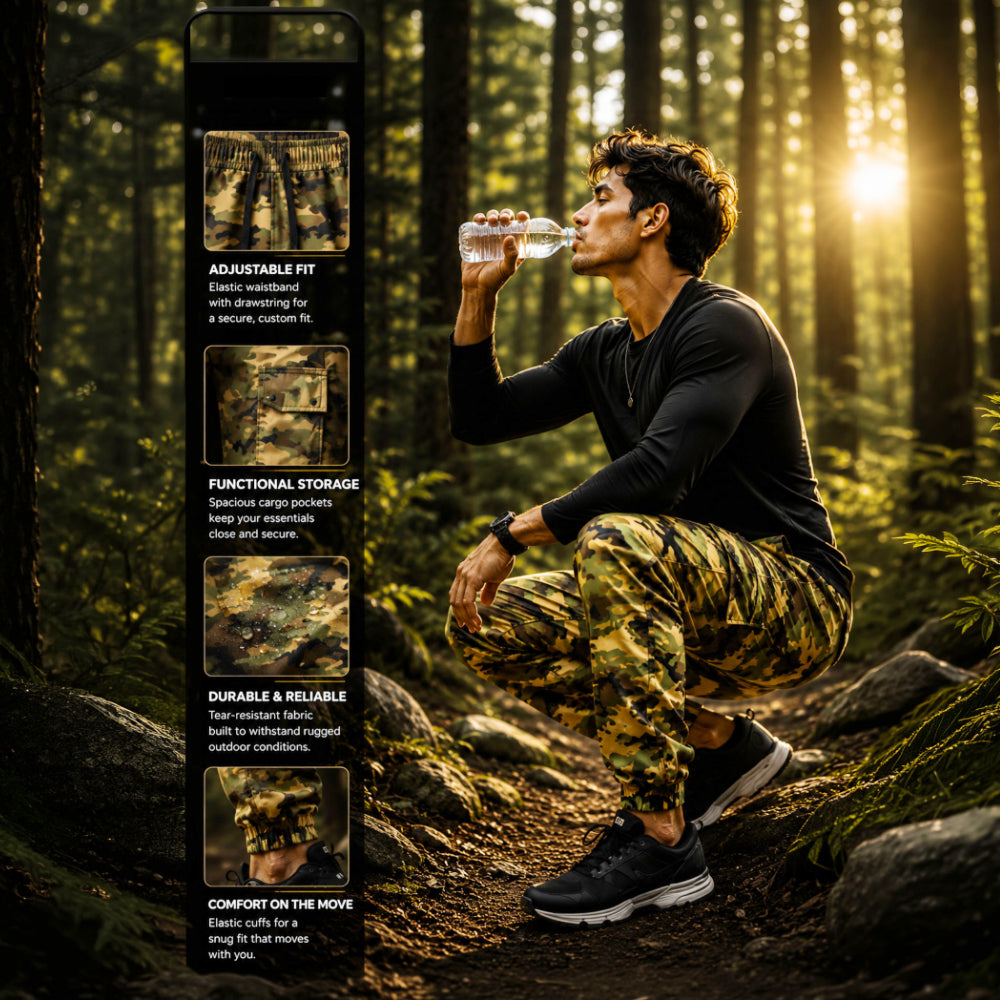 Wildcore TrailFlex™ Camo Cargo Pants Built for Adventure. Designed for Comfort.