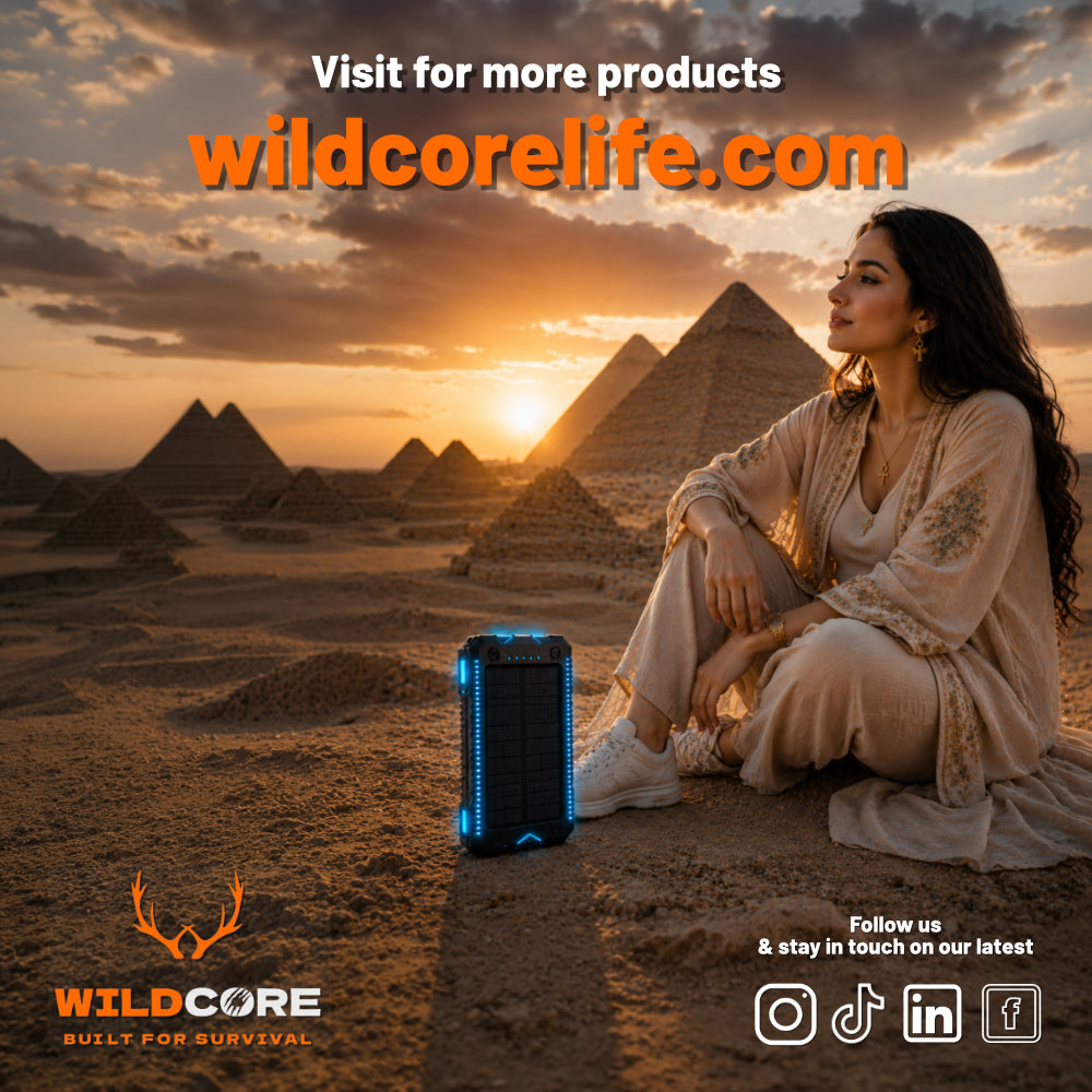 Wildcore IgniteCharge™ Solar Power Bank with Electric Lighter