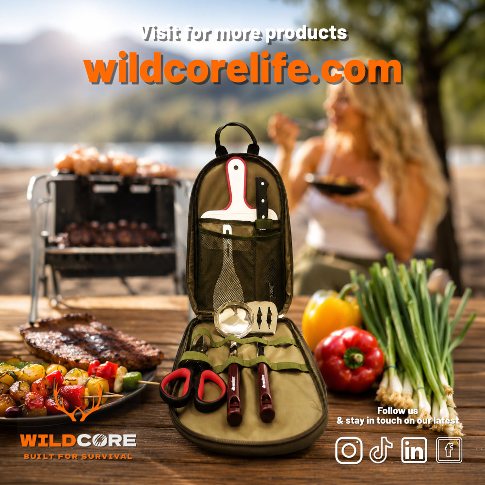 Wildcore CampChef Pro™ Outdoor Camping Cookware & BBQ Tool Set