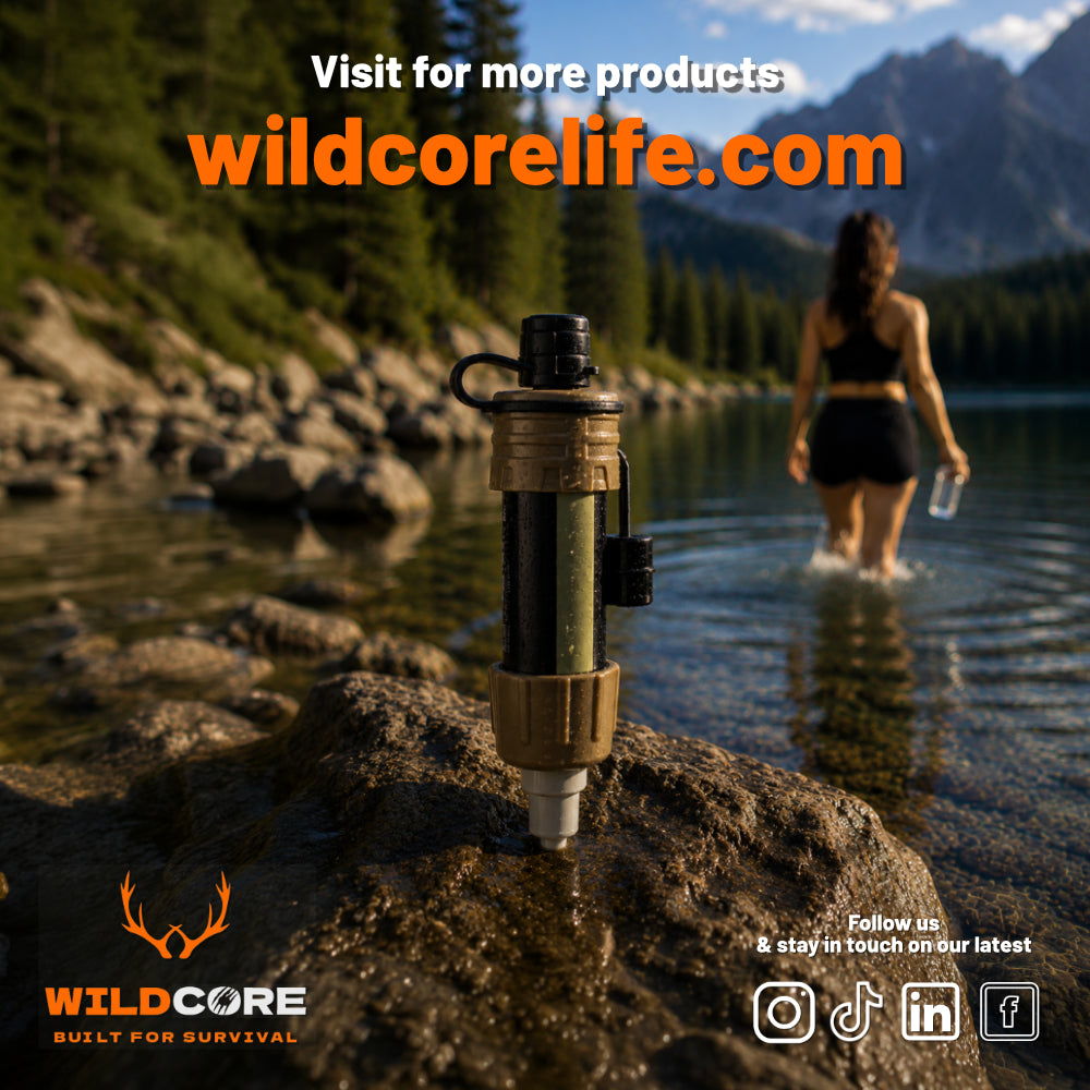 Wildcore PureFlow™ Emergency Water Filter Straw (Single)