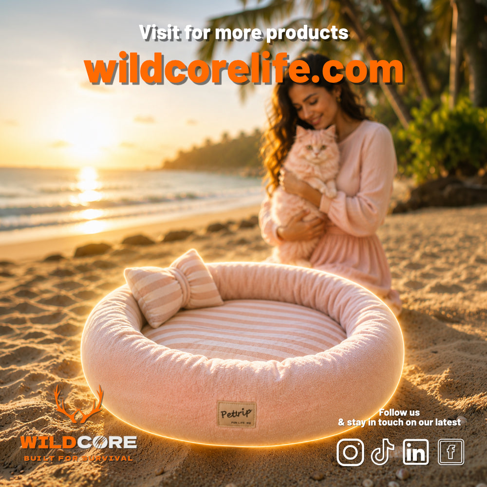 Wildcore CozyNest™ Fleece Pet Bed for Dogs & Cats