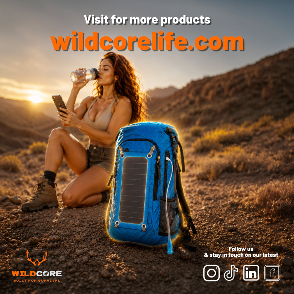 Wildcore SolarTrail™ Adventure Backpack Carry Your Journey. Power Every Adventure.