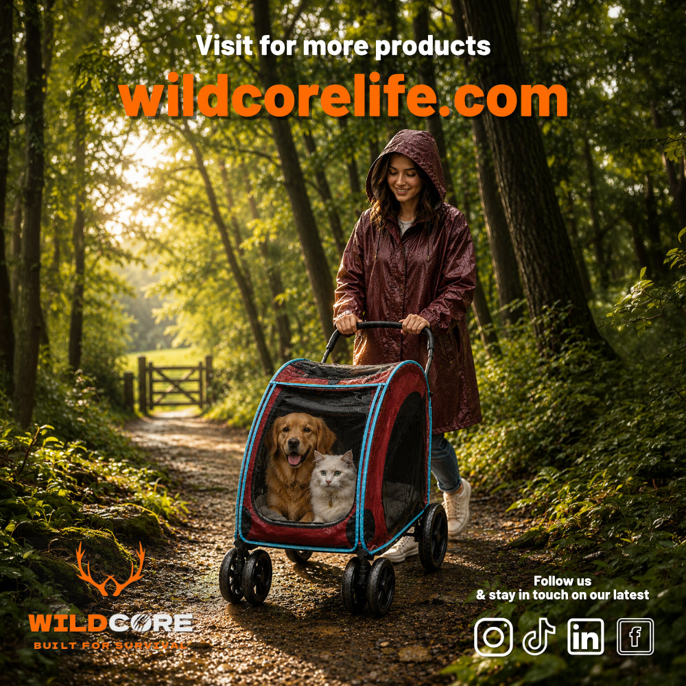 Wildcore StormShield™ Waterproof Pet Rain Poncho for Dogs & Cats