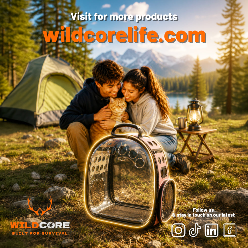 Wildcore VistaPaw™ Transparent Pet Backpack for Cats & Small Dogs