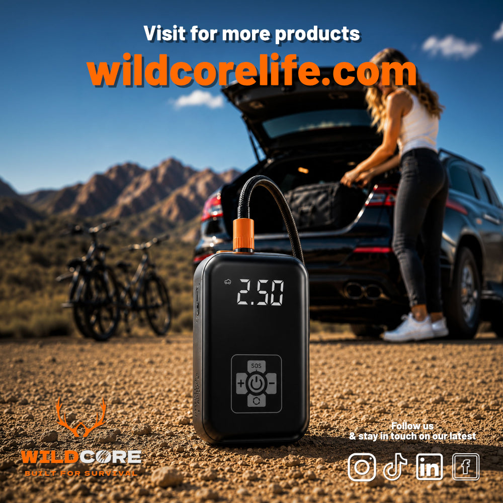Wildcore AirForce™ Portable Digital Car Tire Inflator