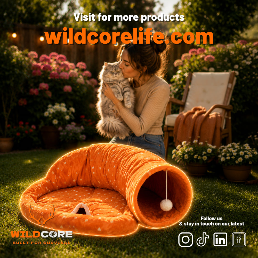 Wildcore CozyTunnel™ 4-in-1 Cat Bed & Play Tunnel