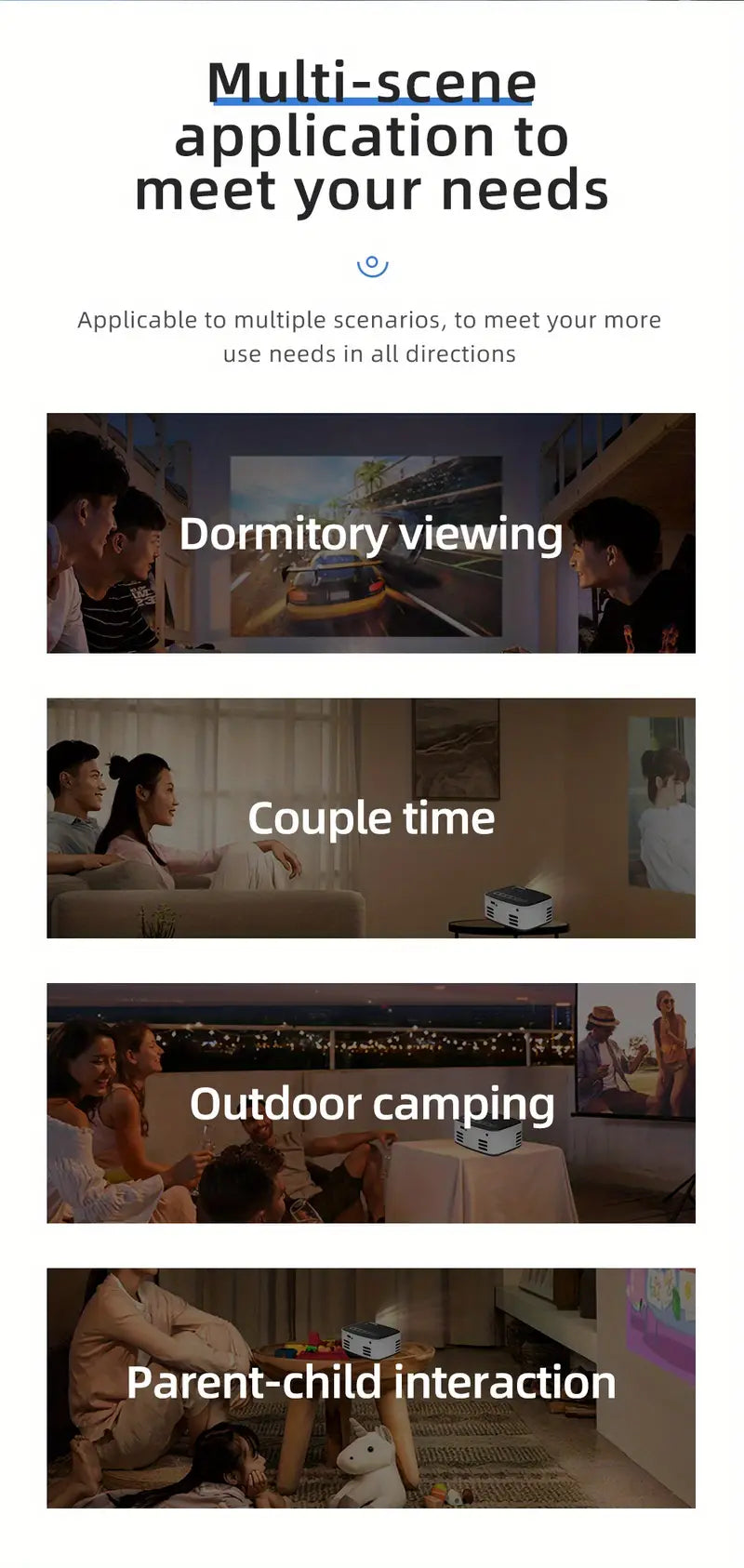 Wildcore CinemaGo™ Wireless Mini Outdoor Projector for Apple & Android